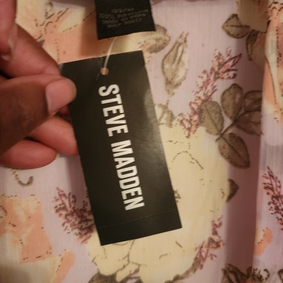 Steve Madden Long Sheer Lavender Floral Kimono Cardigan w/ Pockets One Size NWT - Picture 7 of 12